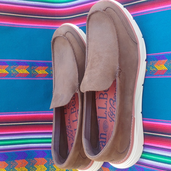 L.L. Bean Men's Kennebec Leather Slip-On Loafers in Brown Dark Earth Size 13 - Picture 7 of 17